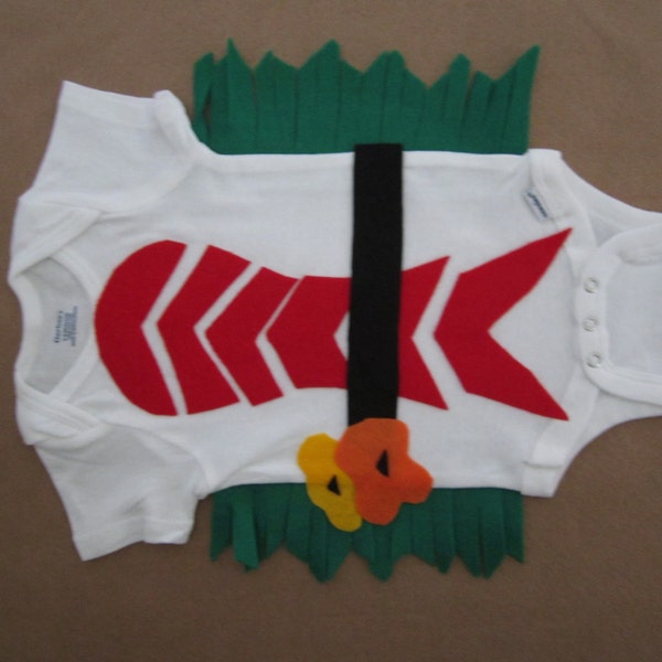 Adorable 6 to 9 months Baby Halloween costume red fish sushi onesie costume Easy on easy off halloween costume ready to ship