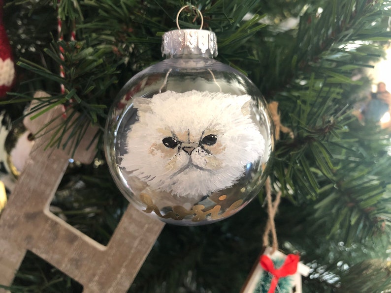 Custom Pet Ornament Hand Painted Name Dog Cat Snake Etsy