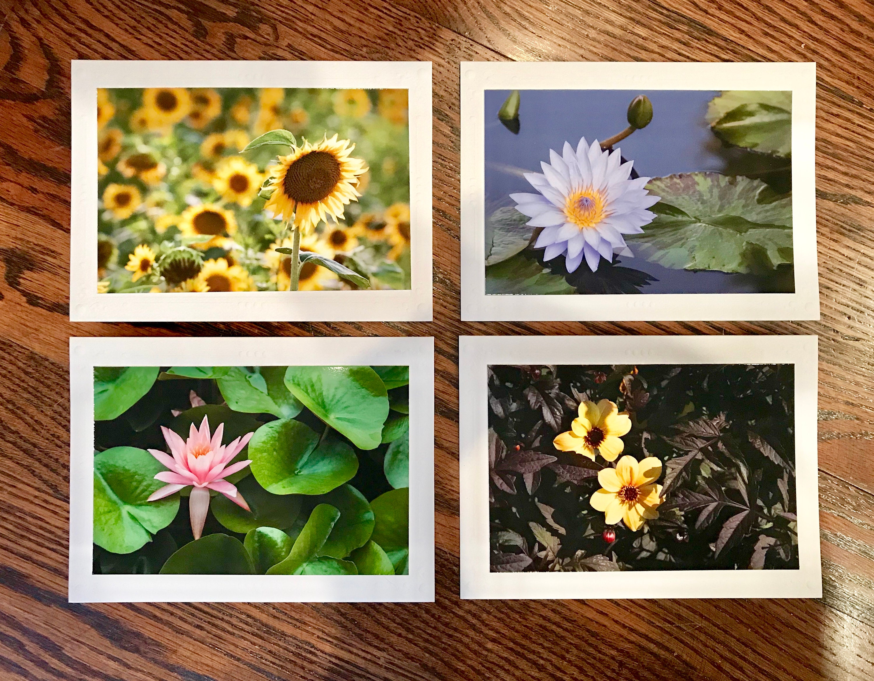 Handmade Photo Card Set. 4 Cards. Greeting Card, Beautiful Unique Gift ...