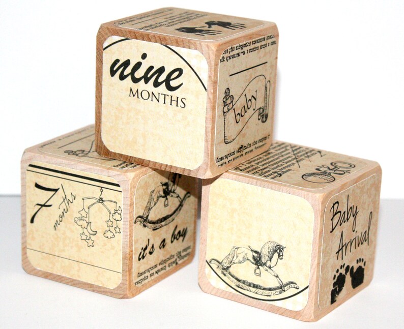 Rustic Chic Wooden Baby Blocks Vintage Baby Boy Nursery Etsy