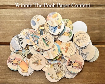 Winnie The Pooh - 200 Table Confetti - Baby Shower Confetti - Table Decoration - Gender Neutral Shower -Eeyore - Piglet - Christopher Robin