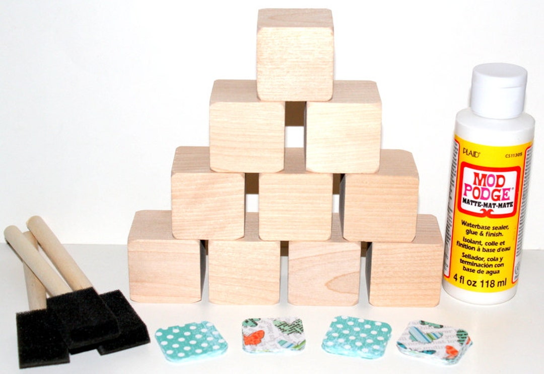 DIY Wood Baby Blocks Baby Shower Craft Shabby Chic Baby Etsy