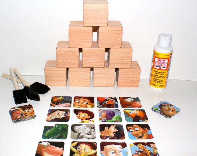 Disney Toy Story 2 Children's Wooden Book Blocks DIY Etsy