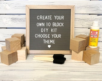 Baby Shower Activity - Customize Your Own DIY Block Kit - Decorate A Block - Baby Shower Craft - Baby Boy - Baby Girl - Gender Neutral