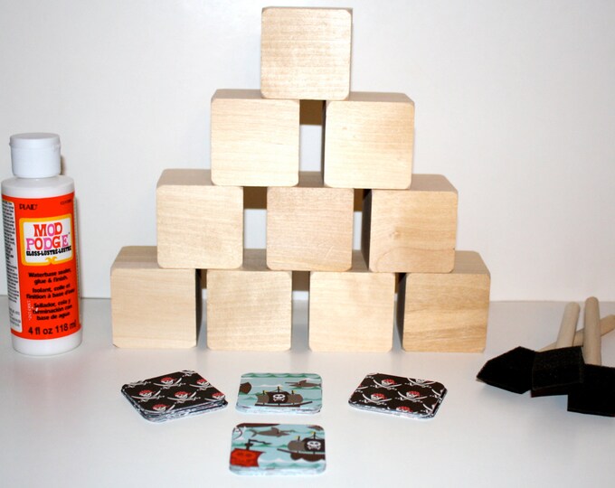 DIY Wood Baby Blocks Pirate Theme Baby Shower Craft Family Etsy