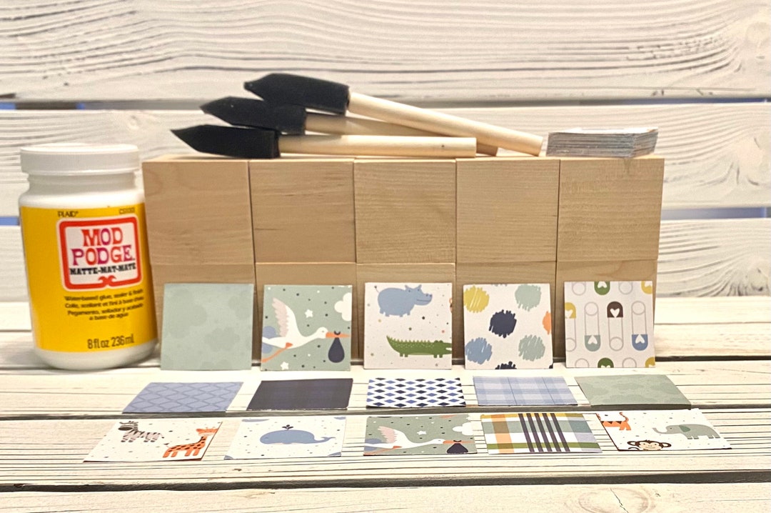 Wooden Blocks Baby Shower Craft Baby Boy Designs DIY 2 Etsy