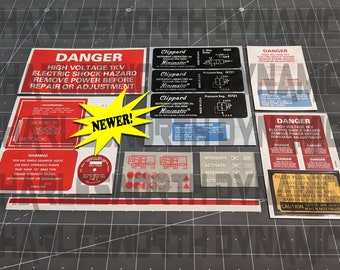 FULL SIZE Proton Pack & Wand Labels - with Dry Transfers!