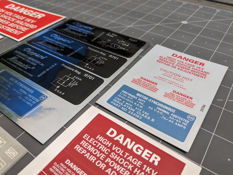 FULL SIZE Proton Pack & Wand Labels with Dry Transfers image 5