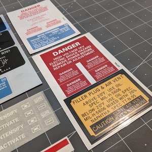 FULL SIZE Proton Pack & Wand Labels with Dry Transfers image 6