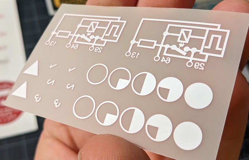 FULL SIZE Proton Pack & Wand Labels with Dry Transfers image 9