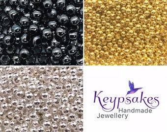 3mm metal coloured acrylic Spacer beads | jewellery making | gold, silver & gun metal spacer beads