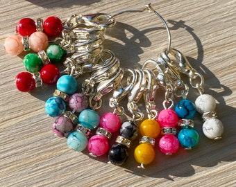 Set van 6 steekmarkers voor breien en haken