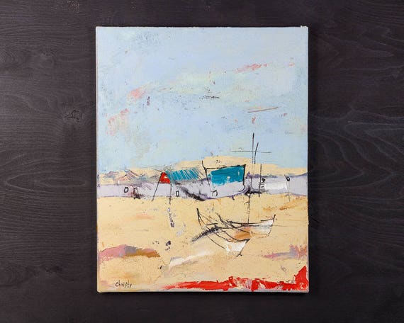 The Sea Speaks To Me II; Original Encaustic Seascape; 16 x 20 x 1 12