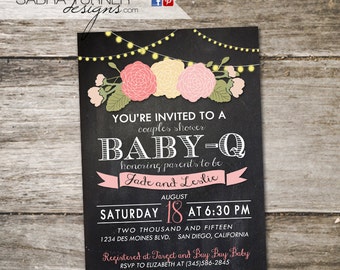 baby q invitation etsy