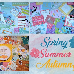 Pick Your Season! Spring, Summer, Fall, or Winter Themed Collections of paper, stickers, and washi!