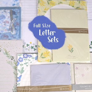 Juegos de papelería japonesa kawaii. Varios diseños florales. Lindos papeles para escribir cartas y sobres. Juegos completos, no parciales. ¡Calcomanías adicionales!