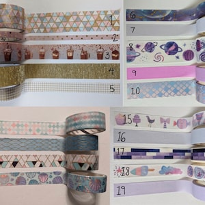 Washi Tape Rolls, 100+ designs available