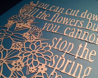 spring paper cut template PERSONAL USE ONLY