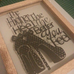 the higher the heel paper cut template PERSONAL USE ONLY image 2