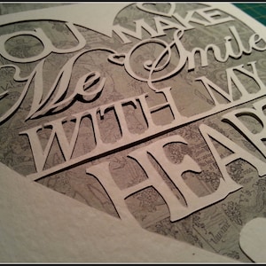 smile with my heart paper cut template PERSONAL USE ONLY