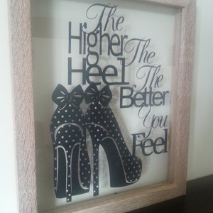 the higher the heel paper cut template PERSONAL USE ONLY image 1