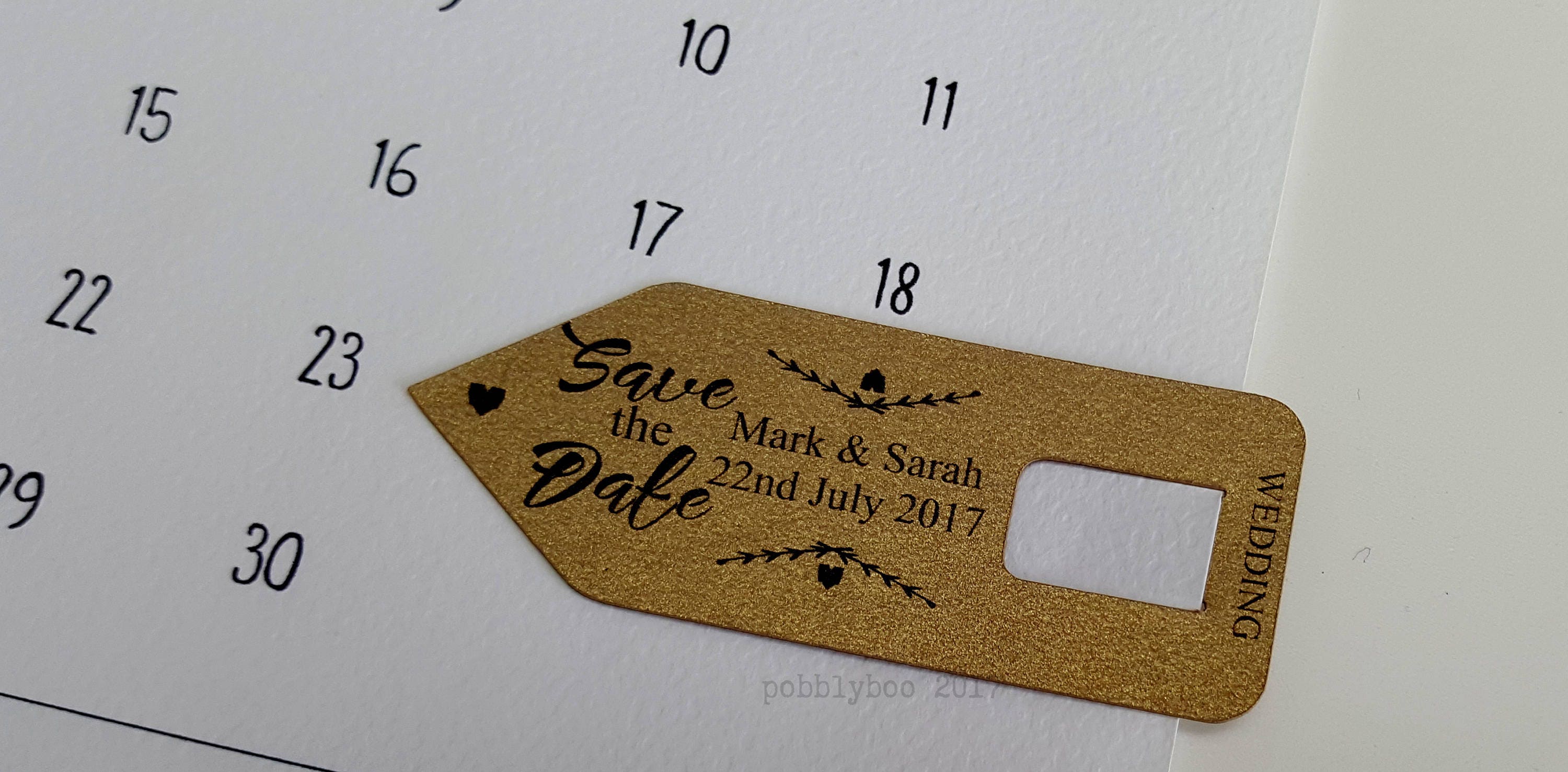Save the Date Pointer Page Marker | Etsy