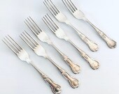 6 Vintage Silver Plate Dinner Forks Kings Pattern Sheffield Made