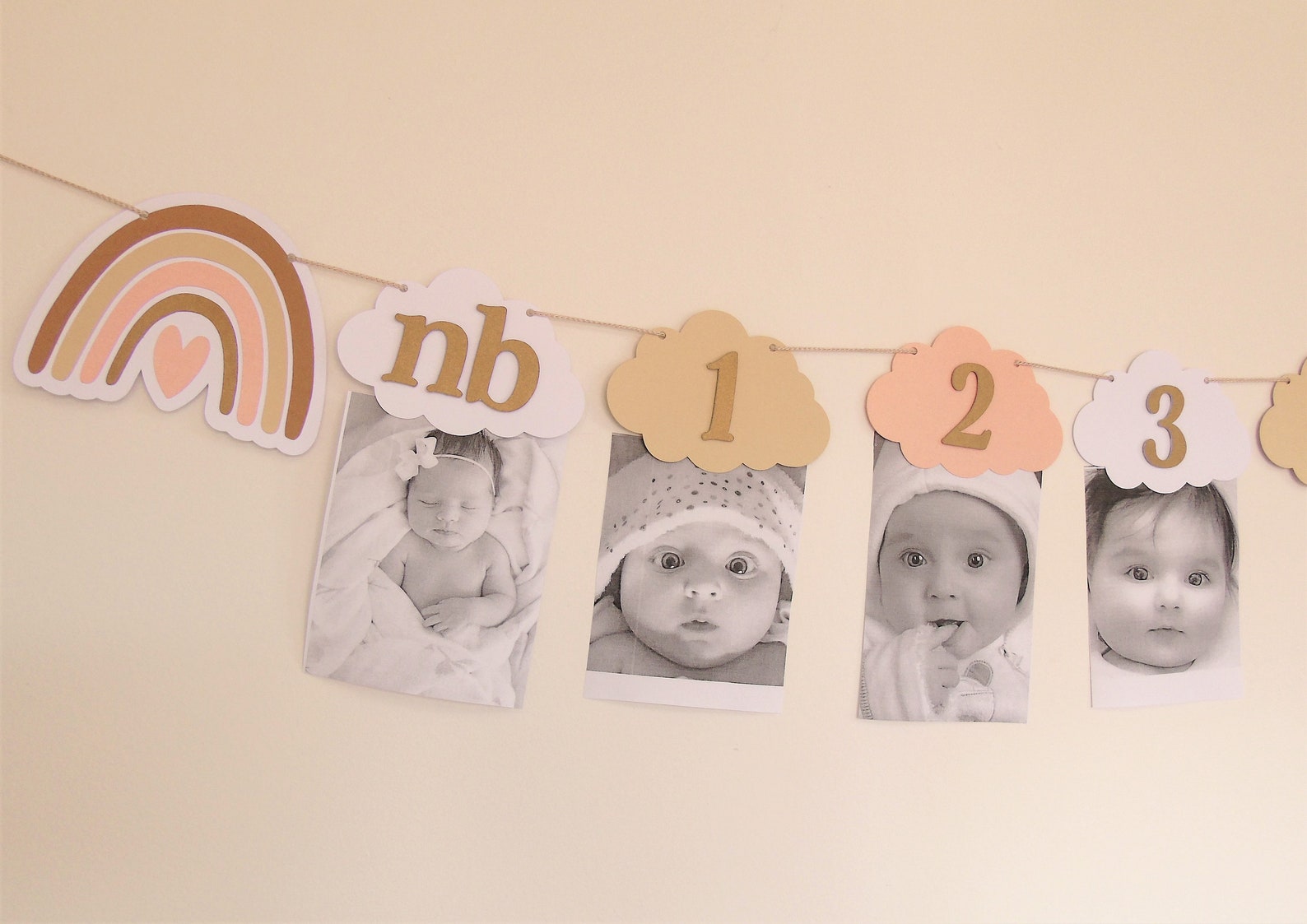 1 12 monate girlande