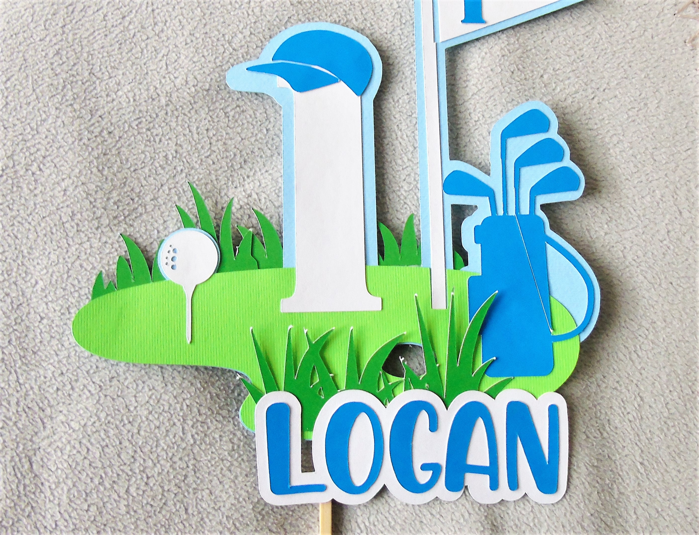 Hole in One Cake Topper Personalized Golf Cake Topper Golf Etsy