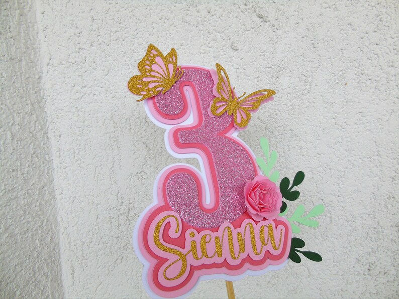 Butterfly Cake Topper Floral Cake Topper 3D Butterfly Cake Etsy