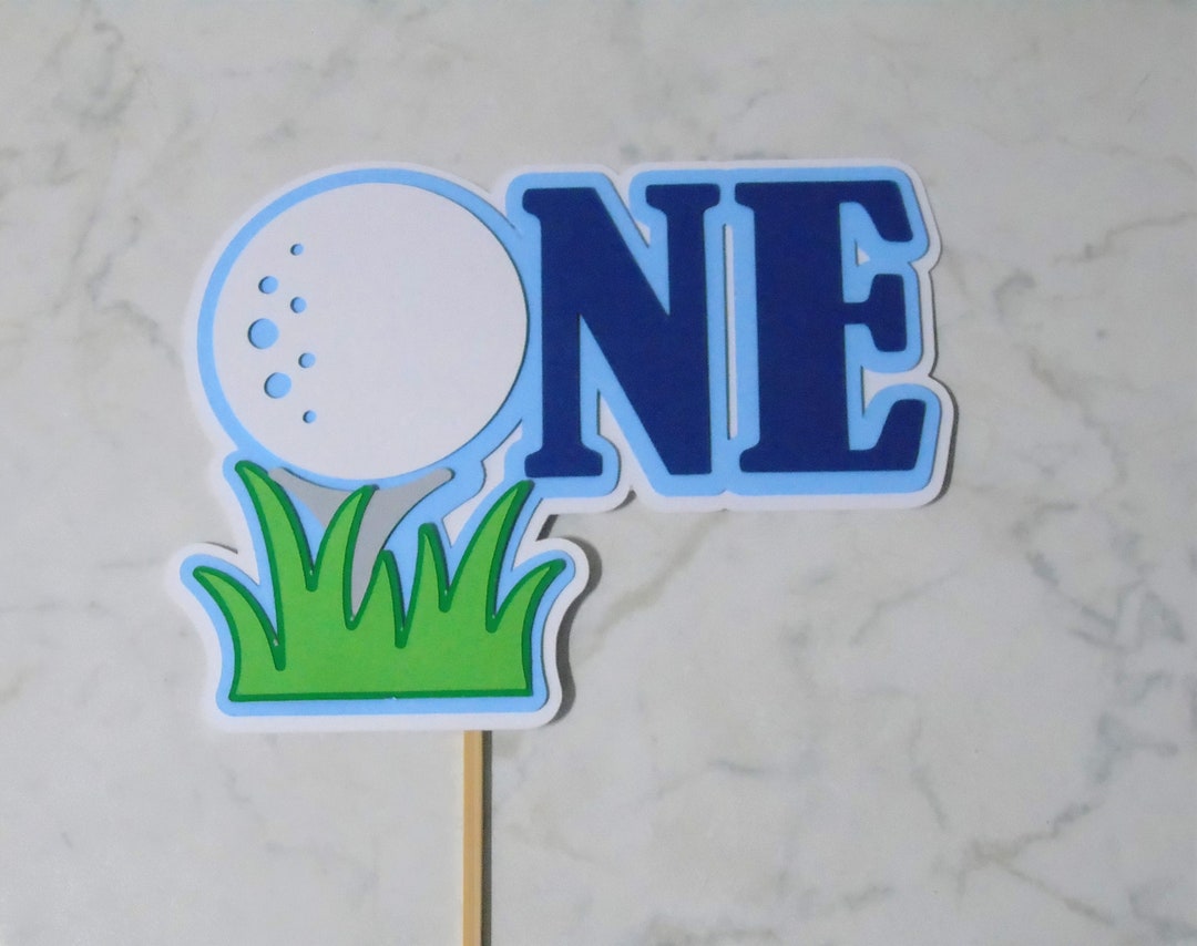 Hole in One Cake Topper Golf Cake Topper Golf Themed First Etsy