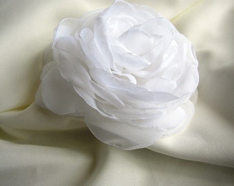 Weiße Hochzeit Haarschmuck, Rose Pfingstrose Blume Pin Brosche, Braut Haarteil, Braut Haarspange, einfache Hochzeit Haarteil, Dusche Party