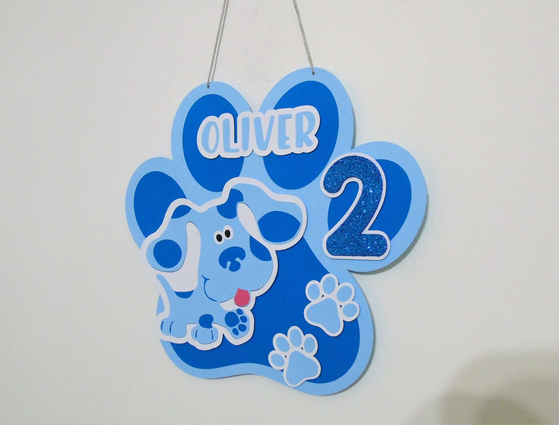 Blue's Clues Door Hanger decoración de fiesta de Etsy