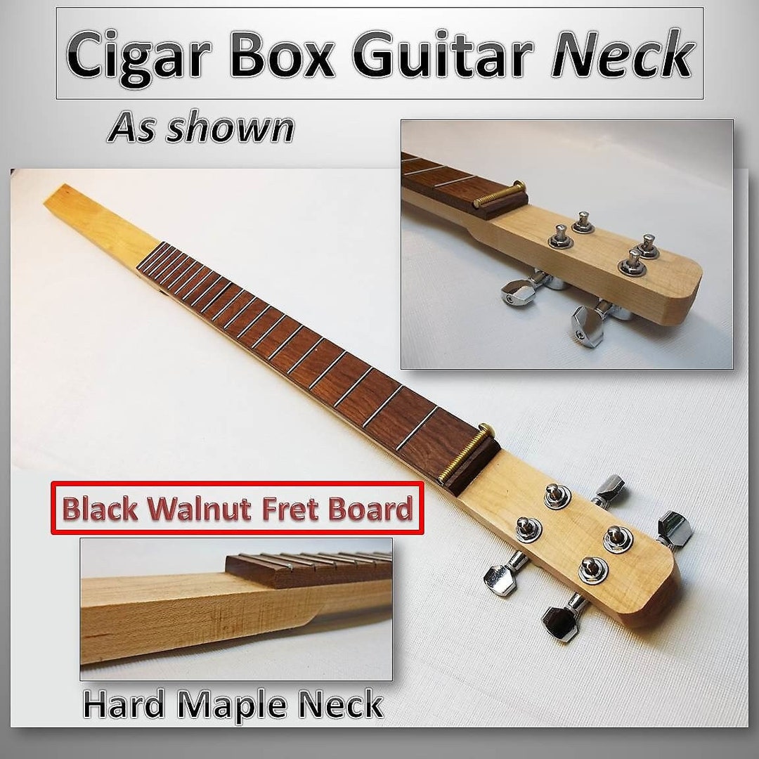 Cigar Box Guitar Neck Hard Maple and Fretted Etsy