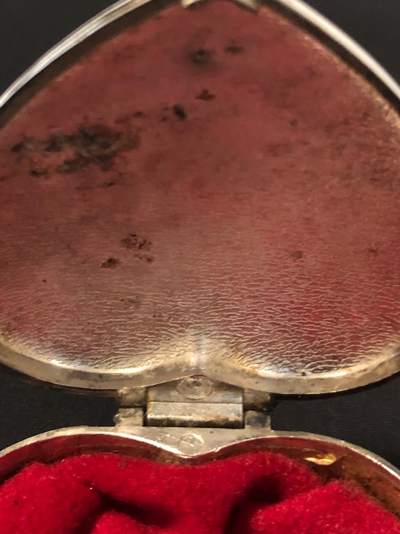 Heart Shaped Silver Plated Ring Box - image 5