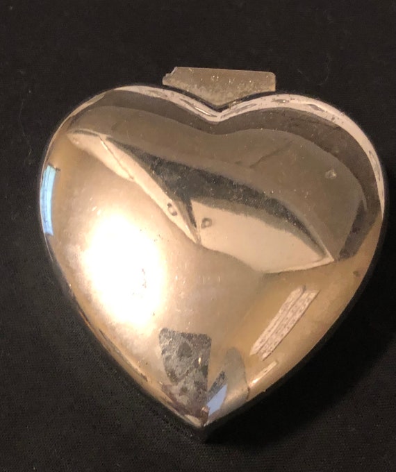 Heart Shaped Silver Plated Ring Box
