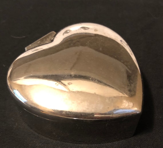 Heart Shaped Silver Plated Ring Box - image 3