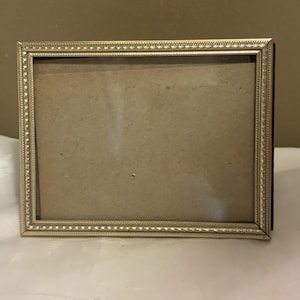 Vintage MCM Gold And Brass Floral Ornate Mini 3x4 Photo Frame
