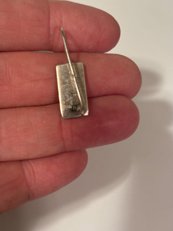 Sterling Silver Abalone Shell Dangle Earrings - image 3