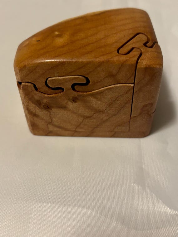 Hand Carved Dave Ross Wooden Puzzel Box Trinket B… - image 2