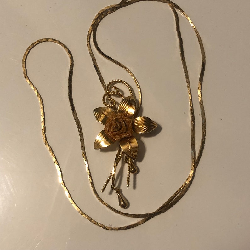 Bolero Filigree Rose Necklace - Etsy