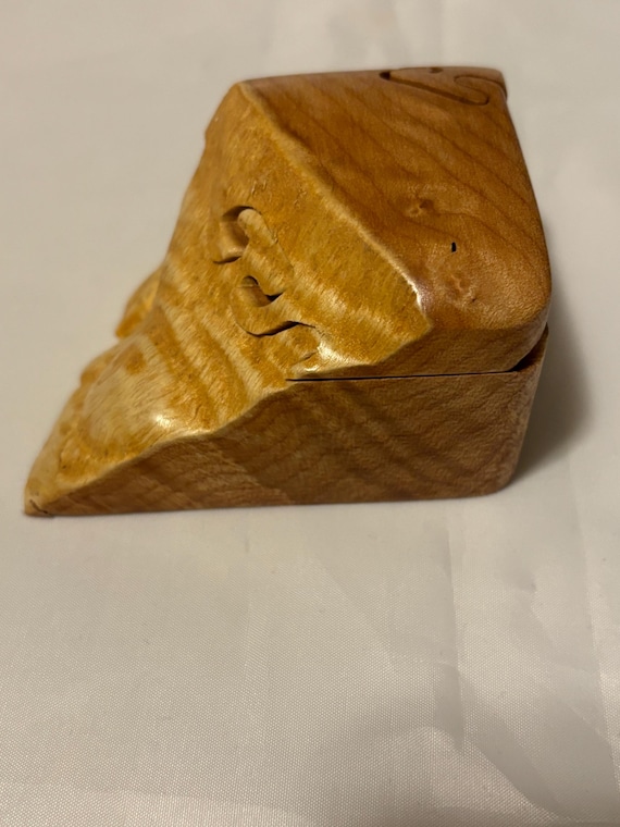 Hand Carved Dave Ross Wooden Puzzel Box Trinket B… - image 6