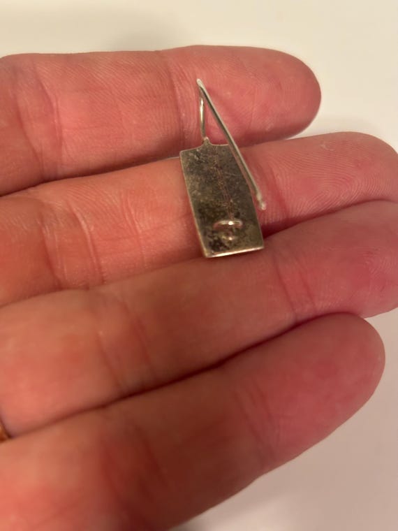 Sterling Silver Abalone Shell Dangle Earrings - image 4