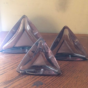 Vintage Hazel Atlas Amethyst Ashtrays