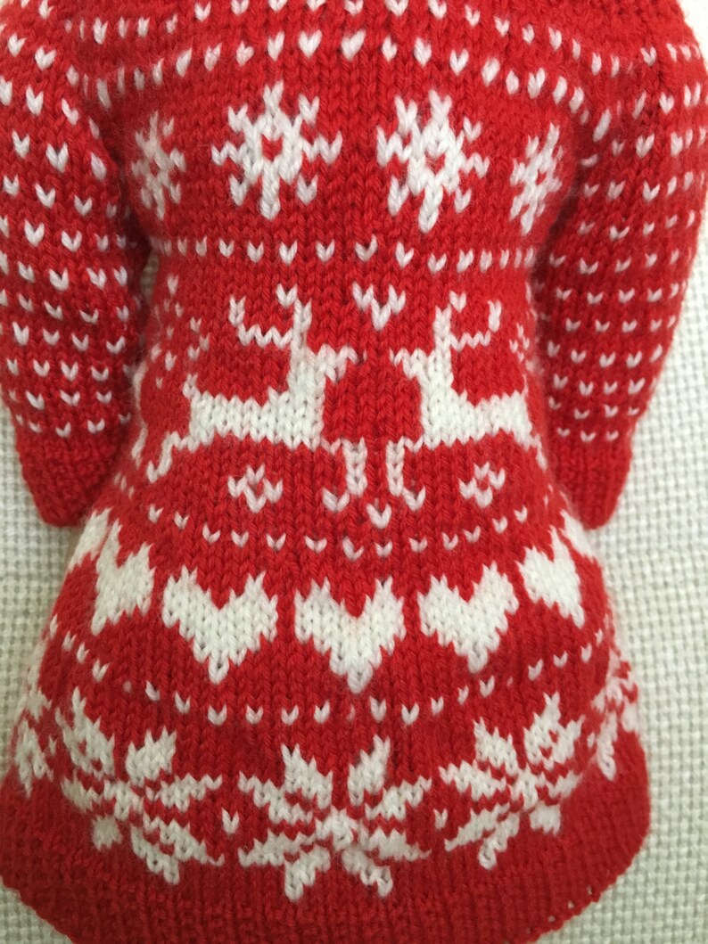 American Girl Doll Sweater Dress Knitting Pattern Etsy