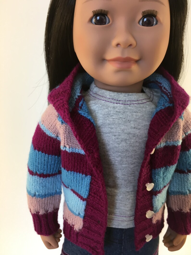 American Girl Doll Hoodie Sweater Knitting Pattern Etsy