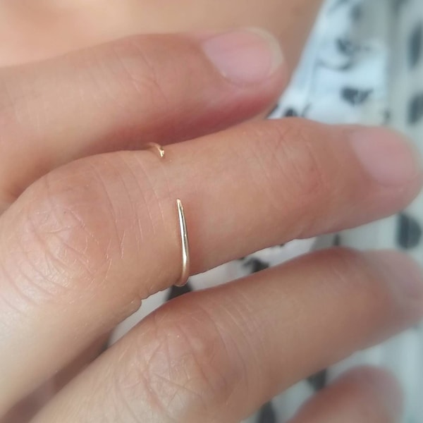 Dainty Open Ring, Delicate Gold Cuff Ring, Thin Gold Open Ring, Skinny Cuff Ring, Minimal Gold Ring, Dainty Stacking Ring, Open Midi Ring