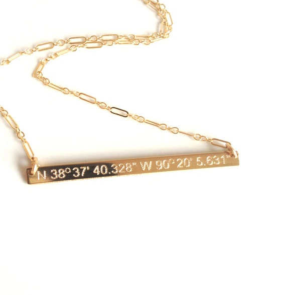 Necklace with on sale latitude and longitude