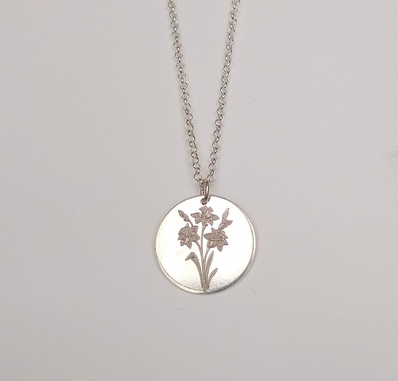 Wedding Bridesmaid Gift December Birthday Jewelry Gift For Her Gold Narcissus Flower Necklace Birth Flower Necklace Mothers Day