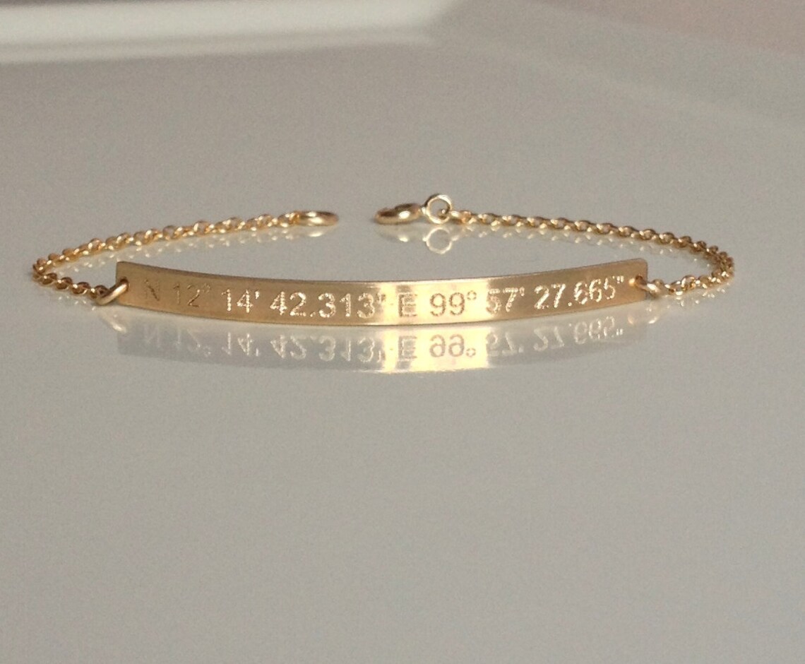 bracelet with coordinates for her